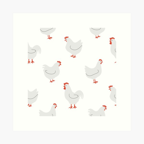 Item preview, Hand draw Scandinavian chicken, hens, roosters birds designed and sold by GorXena.