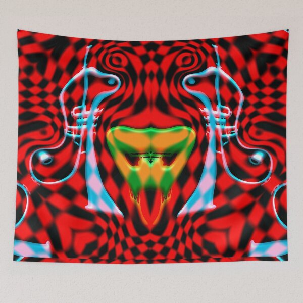 Item preview, VICTOR VASARELY VARIABLE GEOMETRY CHECKERBOARD ART MUSIC TRUMPET ANIMAL ABSTRACT PAINTING ##2 designed and sold by Ralek.