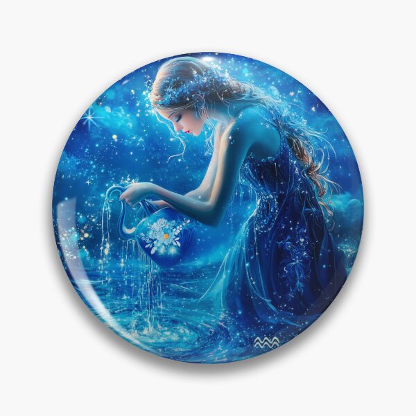 Item preview, Aquarius -Zodiac Sign, Astrology, Star Sign, Water Sign, January, February, Sun, Moon, Rising, Creative Soul, OOAK designed and sold by StoneofWisdom.