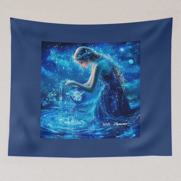 Item preview, Aquarius -Zodiac Sign, Astrology, Star Sign, Water Sign, January, February, Sun, Moon, Rising, Creative Soul, OOAK designed and sold by StoneofWisdom.