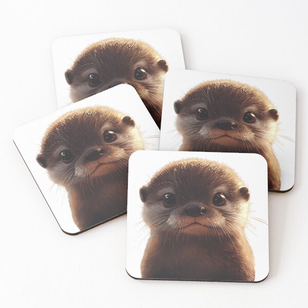 Item preview, Cute Otter Portrait designed and sold by NicolasGlowArt.