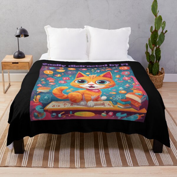 Item preview, easily distracted by pi cat designed and sold by sydney-syder.