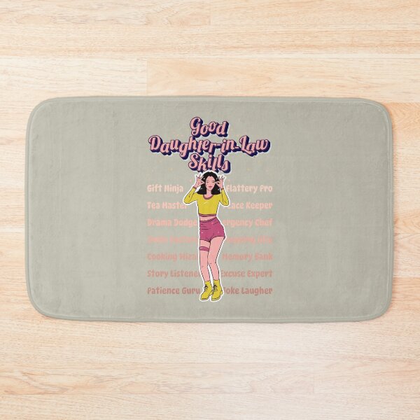 Item preview, Good Daughter-in-Law Skills Smiling Girl Winking in Bright Colors designed and sold by SplashTastic.