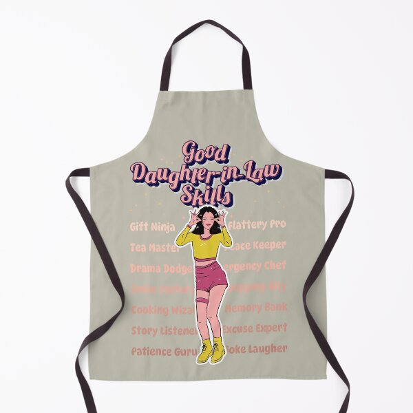 Item preview, Good Daughter-in-Law Skills Smiling Girl Winking in Bright Colors designed and sold by SplashTastic.