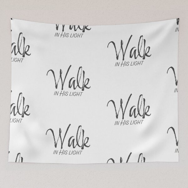 Item preview, Walk In His Light – Christian Lent Season Typography designed and sold by CrossCrafted.