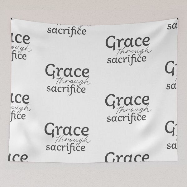 Item preview, Grace Through Sacrifice – Christian Lent Season Typography designed and sold by CrossCrafted.