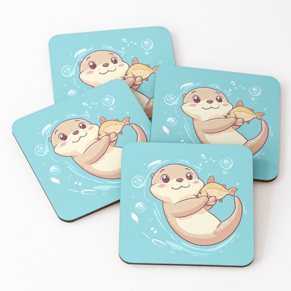 Item preview, Cute Otter Swim designed and sold by NicolasGlowArt.