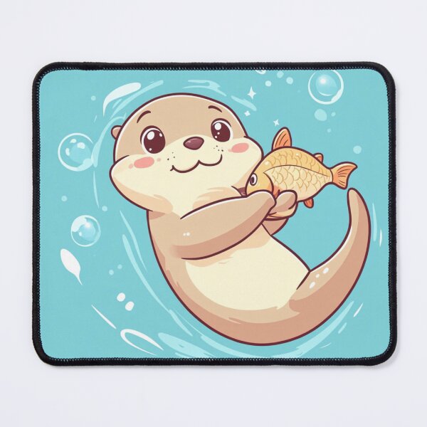 Item preview, Cute Otter Swim designed and sold by NicolasGlowArt.