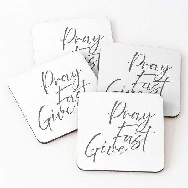 Item preview, Pray Fast Give – Christian Lent Season Typography designed and sold by CrossCrafted.