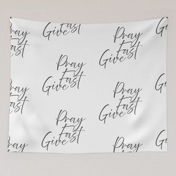 Item preview, Pray Fast Give – Christian Lent Season Typography designed and sold by CrossCrafted.