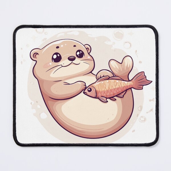 Item preview, Adorable Otter and Fish designed and sold by NicolasGlowArt.