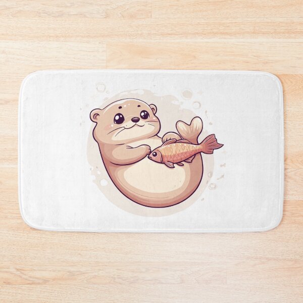 Item preview, Adorable Otter and Fish designed and sold by NicolasGlowArt.