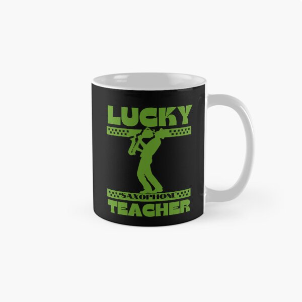 Item preview,  Lucky Saxophone Teacher, St Patrick Saxophone Gift, I love play the Saxophone, Jazz , Blues Music, Trumpet Lover, Marching Band,  designed and sold by KolorellaS.
