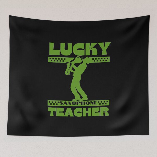 Item preview,  Lucky Saxophone Teacher, St Patrick Saxophone Gift, I love play the Saxophone, Jazz , Blues Music, Trumpet Lover, Marching Band,  designed and sold by KolorellaS.