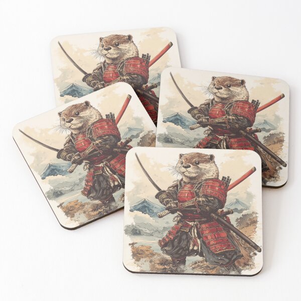 Item preview, Samurai Otter Portrait designed and sold by NicolasGlowArt.
