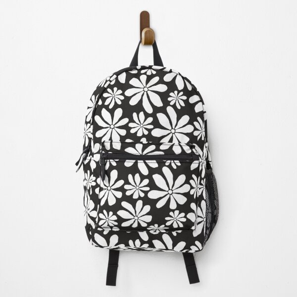 Item preview, Retro Groovy mid century flower, black and white floral designed and sold by GorXena.