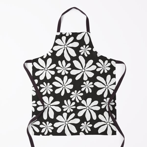 Item preview, Retro Groovy mid century flower, black and white floral designed and sold by GorXena.