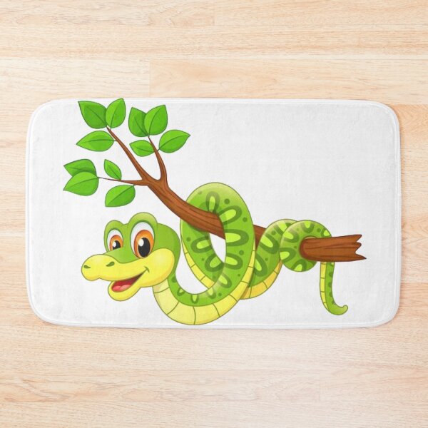 Item preview, Green Python Cartoon – Hanging Around Nature | Happy Snake | Wildlife | Cute Tree Snake Adventure | Jungle Vibes | Funny Cartoon Animal Smiling Green Snake with Branch designed and sold by Kaivinaikadhaigal.