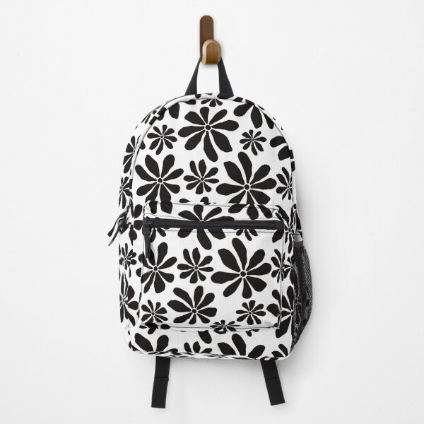Item preview, Retro Groovy mid century flower, black and white floral designed and sold by GorXena.