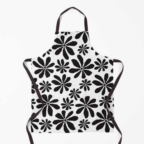 Item preview, Retro Groovy mid century flower, black and white floral designed and sold by GorXena.