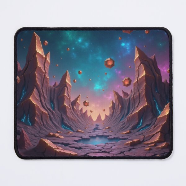 Item preview, Fantasy Planet Vista - Geometric Alien Worldscape Art designed and sold by CosyCush.