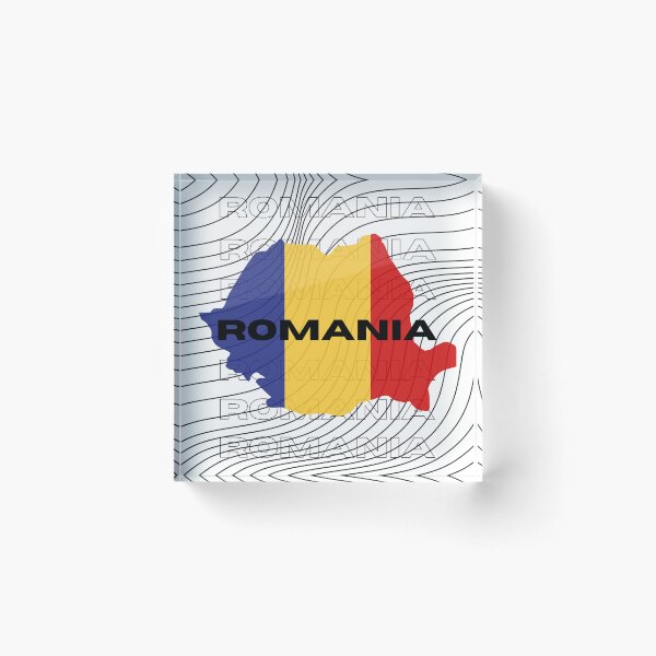 Item preview, Flag Map of Romania designed and sold by nyblydd.