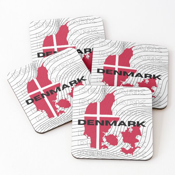 Item preview, Flag Map of Denmark designed and sold by nyblydd.