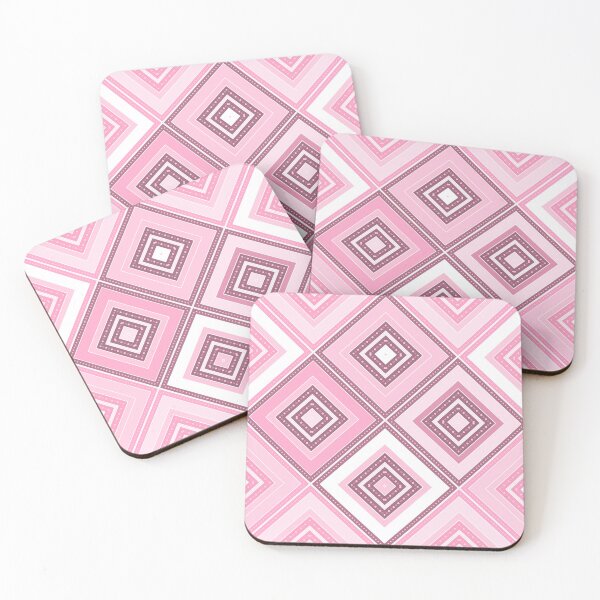 Item preview, pink pattern of square patches designed and sold by fuzzyfox.