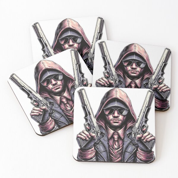 Item preview, Modern gangster with guns and hood designed and sold by Salimgor Hangaround Music.