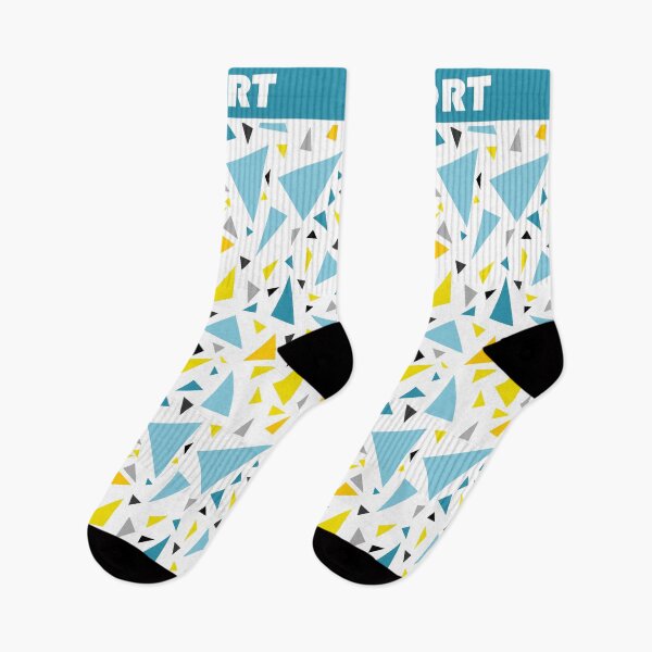 Item preview, Click to favorite design  Yellow and blue triangles on a white background abstract pattern  designed and sold by fuzzyfox.