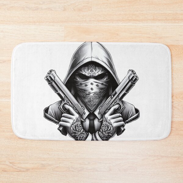 Item preview, Modern Gangster with Scarf and Guns, Hip Hop V2 designed and sold by Salimgor Hangaround Music.