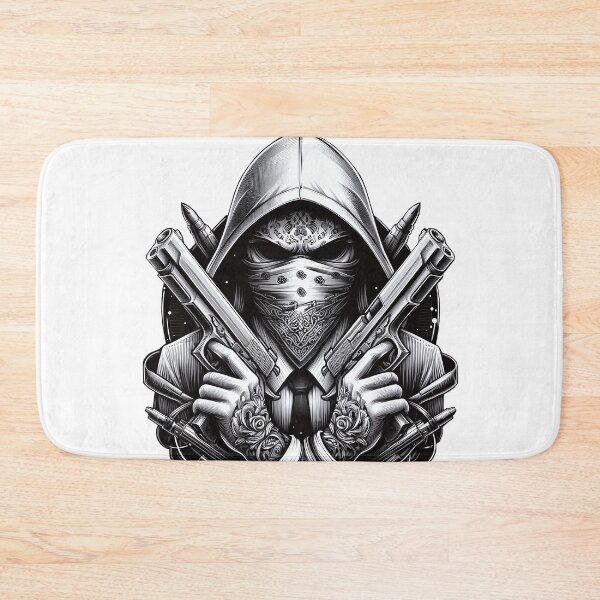Item preview, Modern Gangster with Scarf and Guns, Hip Hop designed and sold by Salimgor Hangaround Music.