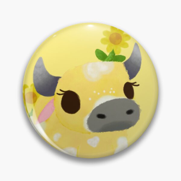 Item preview, Blocky Game Flower Cow - 2025 (eyelashes) designed and sold by ClumsyPillbug.