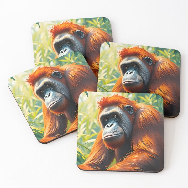 Item preview, Orangutan RainForest Great Ape Portrait Wild Animals designed and sold by kakarikihill.