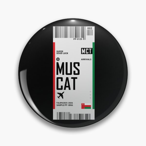 Item preview, Muscat Boarding Pass Oman Travel Ticket Sticker designed and sold by TulipaGraphics.