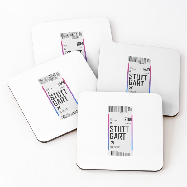 Item preview, Stuttgart Boarding Pass Germany Travel Ticket Sticker designed and sold by TulipaGraphics.