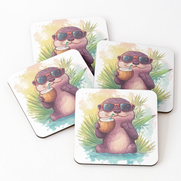 Item preview, Summer Otter Vibe designed and sold by NicolasGlowArt.