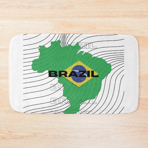 Item preview, Flag Map of Brazil designed and sold by nyblydd.