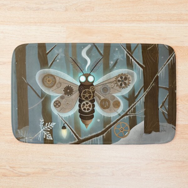 Item preview, Polilla de invierno Steampunk en un bosque helado designed and sold by Sillytoe.