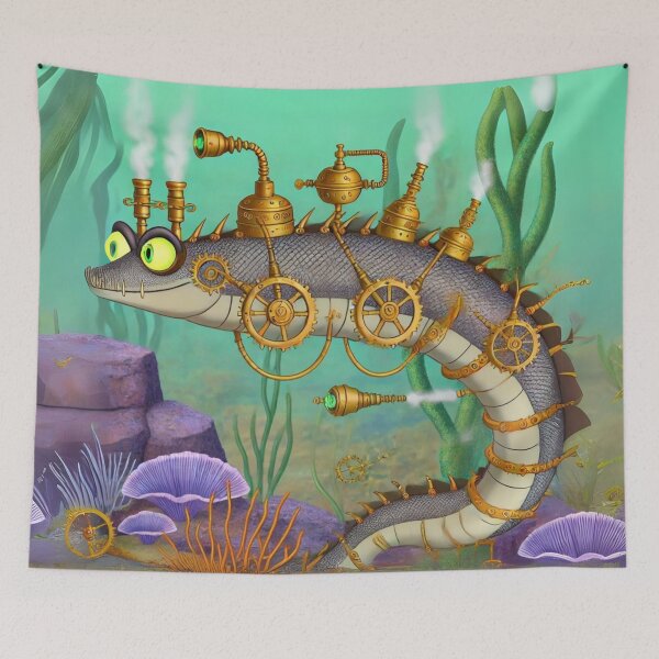 Item preview, Steampunk Wolf Eel Submarine designed and sold by Sillytoe.