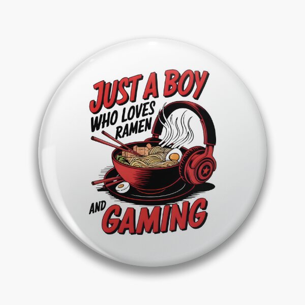 Item preview, Just a Boy Who Loves Ramen and Gaming T-Shirt – Funny Gamer Foodie Tee designed and sold by T3goods.