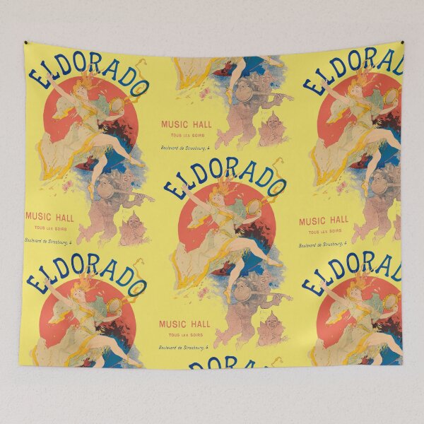 Item preview, Vintage Poster for Eldorado Music Hall Featuring a Dancing Performer designed and sold by portokalis.