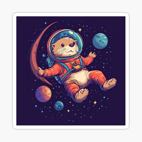 Artikel-Vorschau von Otter im Kosmos, designt und verkauft von NicolasGlowArt.