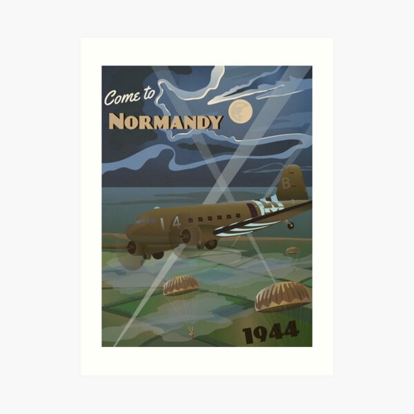 Normandy 1944 "D-Day Travel Poster" Art Print