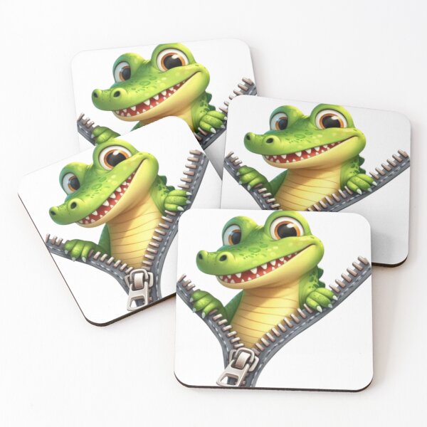 Item preview, Peek-a-Boo Crocodile Zipper Design | Cute Crocodile Surprise | Happy Croc | Little Crocodile | Cute Reptile | Gator | Funny designed and sold by Kaivinaikadhaigal.
