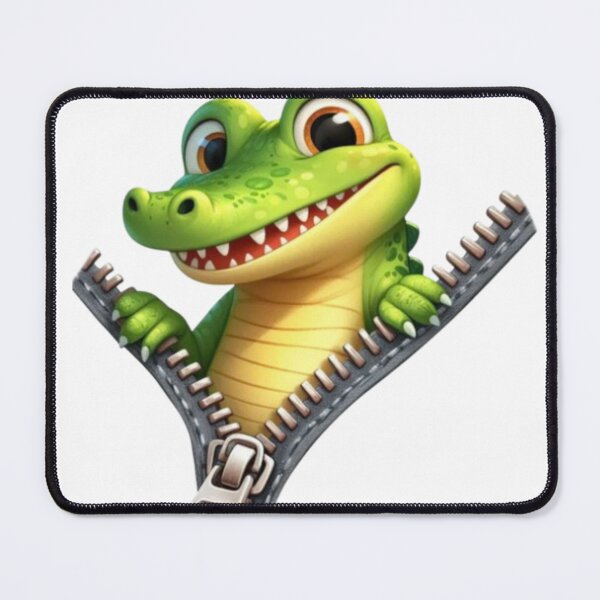 Item preview, Peek-a-Boo Crocodile Zipper Design | Cute Crocodile Surprise | Happy Croc | Little Crocodile | Cute Reptile | Gator | Funny designed and sold by Kaivinaikadhaigal.