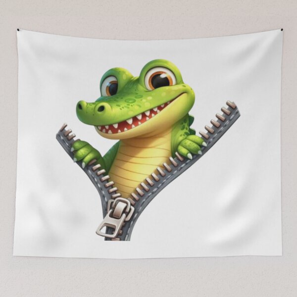 Item preview, Peek-a-Boo Crocodile Zipper Design | Cute Crocodile Surprise | Happy Croc | Little Crocodile | Cute Reptile | Gator | Funny designed and sold by Kaivinaikadhaigal.