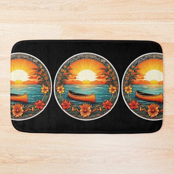Item preview, Summertime Canoe at Sunset with Hawaiian Orchids designed and sold by NautiChic.