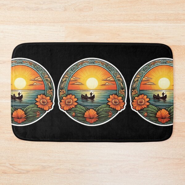 Item preview, Hawaii Canoers at Sunset by The Ocean with Orchids designed and sold by NautiChic.