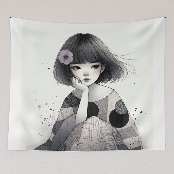 Item preview, Melancholy Girl designed and sold by Beyondnote-Art.